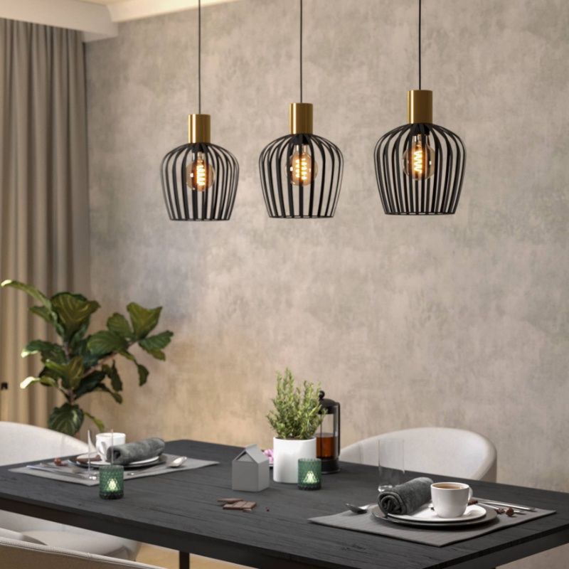 Stalowa industrialna lampa wisząca czarna, Insaf Stalowa industrialna lampa wisząca czarna, Insaf