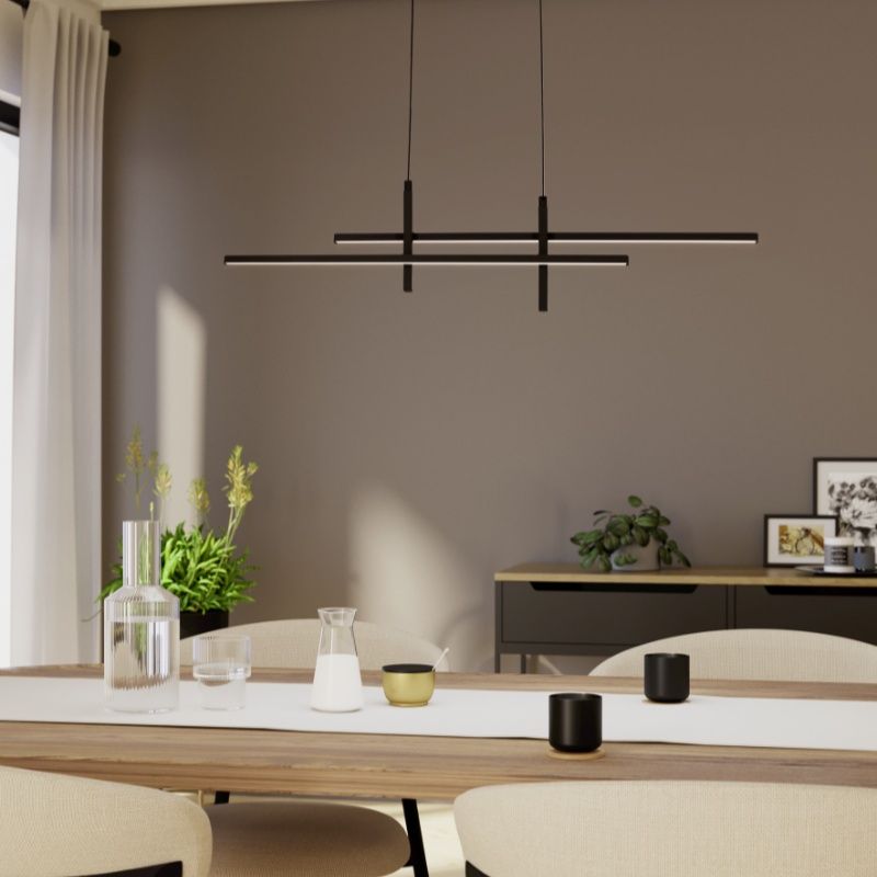 Plastikowa nowoczesna lampa wisząca czarna, Thera, 20W, 3000K LED
