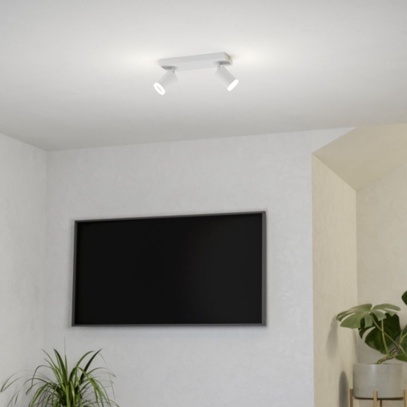 Aluminiowa nowoczesna inteligentna lampa sufitowa biała, Mayke, 3,7W, RGBW LED Aluminiowa nowoczesna inteligentna lampa sufitowa biała, Mayke, 3,7W, RGBW LED