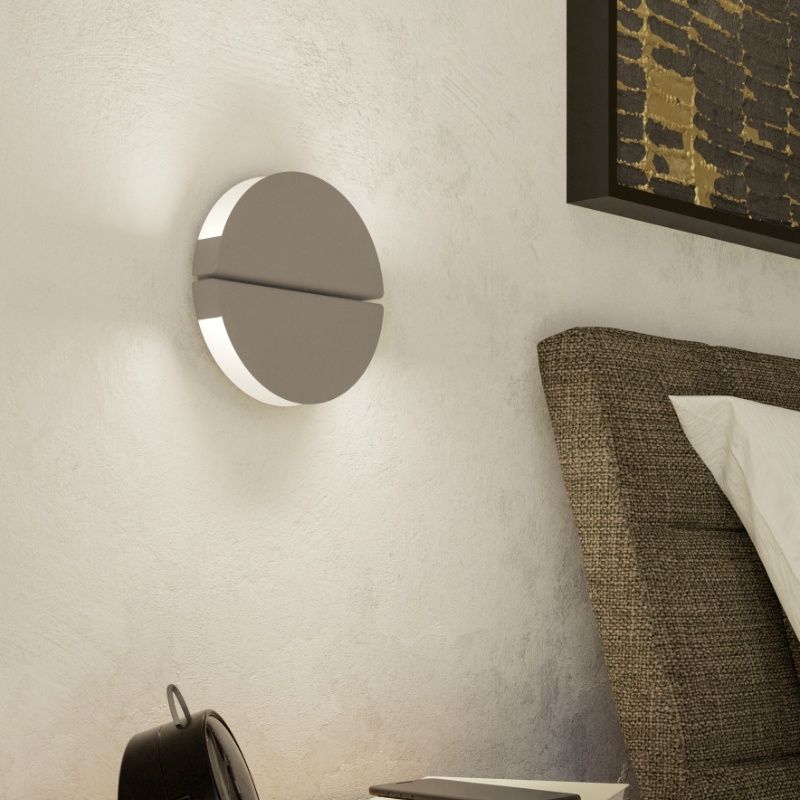 Stal Nierdzewna nowoczesny kinkiet brązowy, Patricius, 4,5W, white switch LED, IP44 Stal Nierdzewna nowoczesny kinkiet brązowy, Patricius, 4,5W, white switch LED, IP44
