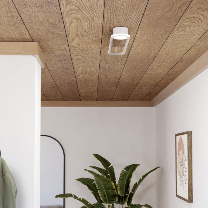 Stalowa design lampa sufitowa biała, Constance, 24W, white switch LED Stalowa design lampa sufitowa biała, Constance, 24W, white switch LED