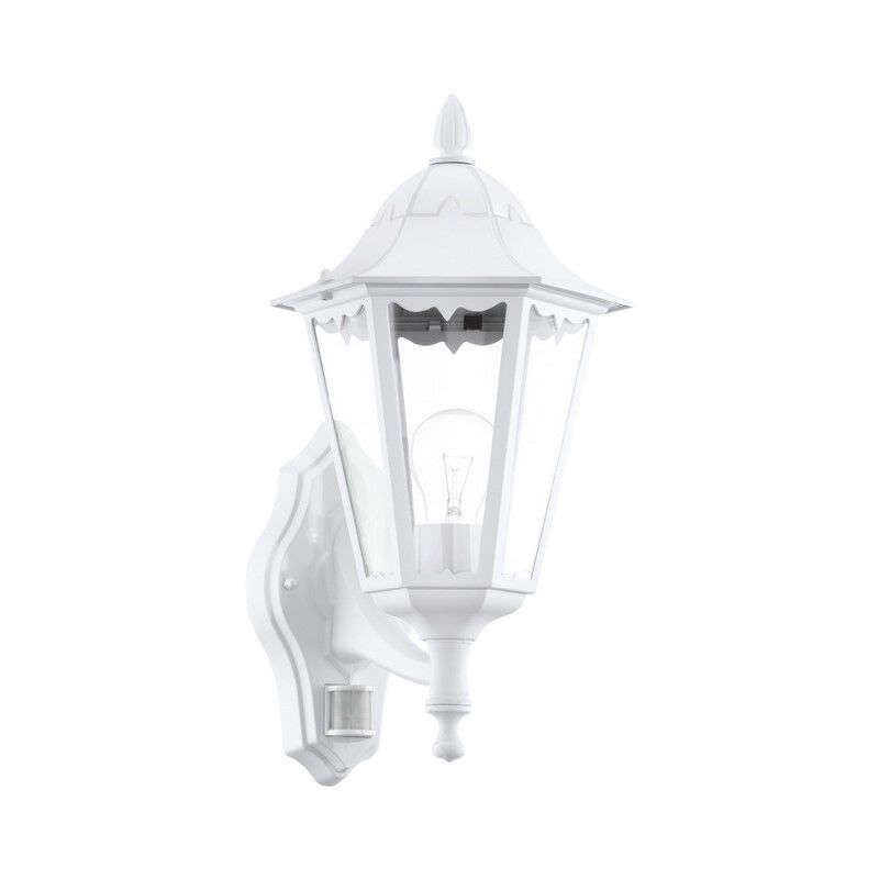 Aluminiowy klasyczny kinkiet zewnętrzny z czujnikiem ruchu biały, Leanna, IP44 Aluminiowy klasyczny kinkiet zewnętrzny z czujnikiem ruchu biały, Leanna, IP44