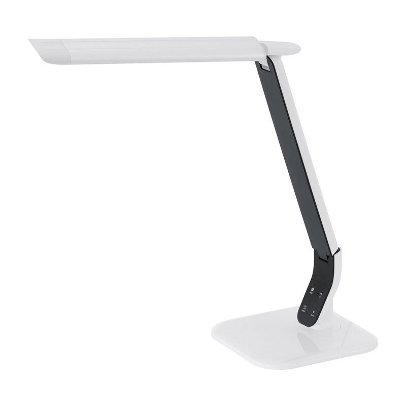 Plastikowa design lampa biurkowa biała, Ilias, 6W, 5000K LED, z dotykowy ściemniacz