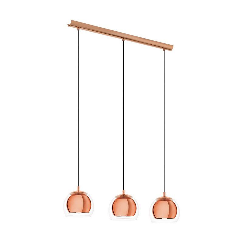 Szklana design lampa wisząca miedziana, Iroma Szklana design lampa wisząca miedziana, Iroma