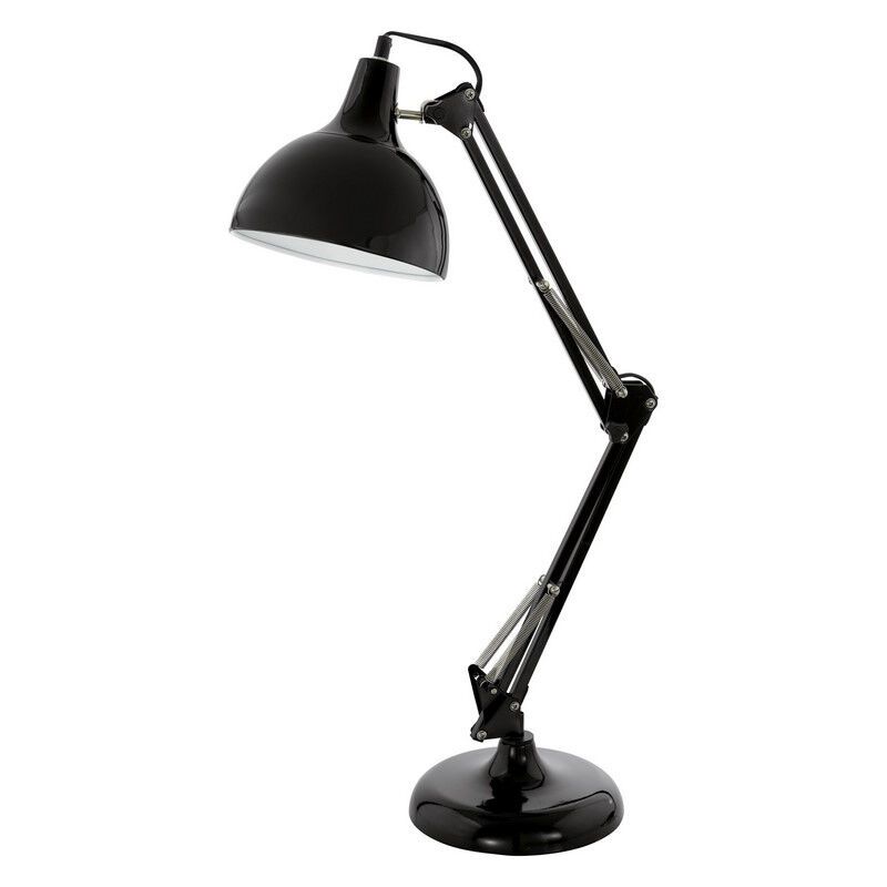 Metalowa industrialna lampa biurkowa czarna, Josha, z przełącznik Metalowa industrialna lampa biurkowa czarna, Josha, z przełącznik
