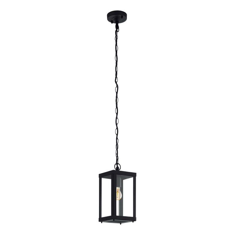 Stalowa industrialna lampa zewnętrzna czarna, Alihan, IP44