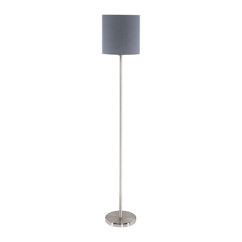 Tkanina nowoczesna lampa stojąca szara, Abano, z przełącznik Tkanina nowoczesna lampa stojąca szara, Abano, z przełącznik