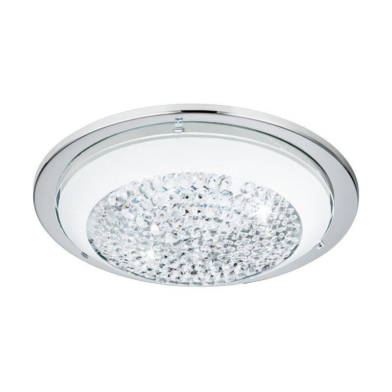Szklana nowoczesna lampa sufitowa chromowana, Geeske, 11W, 3000K LED