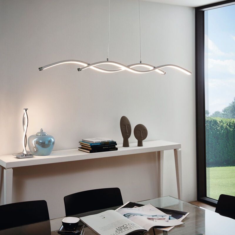 Aluminiowa nowoczesna lampa wisząca chromowana, Arantxa, 9W, 3000K LED Aluminiowa nowoczesna lampa wisząca chromowana, Arantxa, 9W, 3000K LED