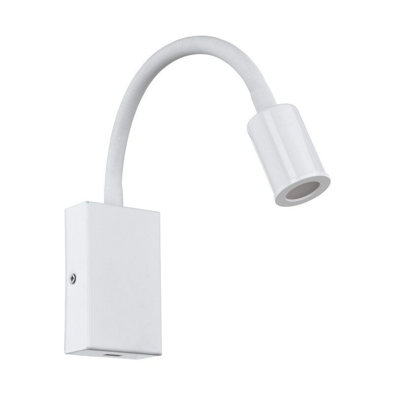 Plastikowy nowoczesny kinkiet biały, Cafer, 4W, 3000K LED, z przełącznik Plastikowy nowoczesny kinkiet biały, Cafer, 4W, 3000K LED, z przełącznik