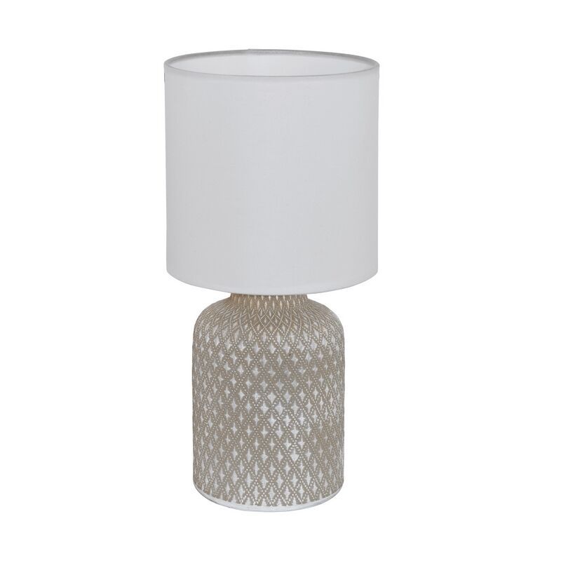 Ceramiczna lampa stołowa szara, Angele, z przełącznik Ceramiczna lampa stołowa szara, Angele, z przełącznik