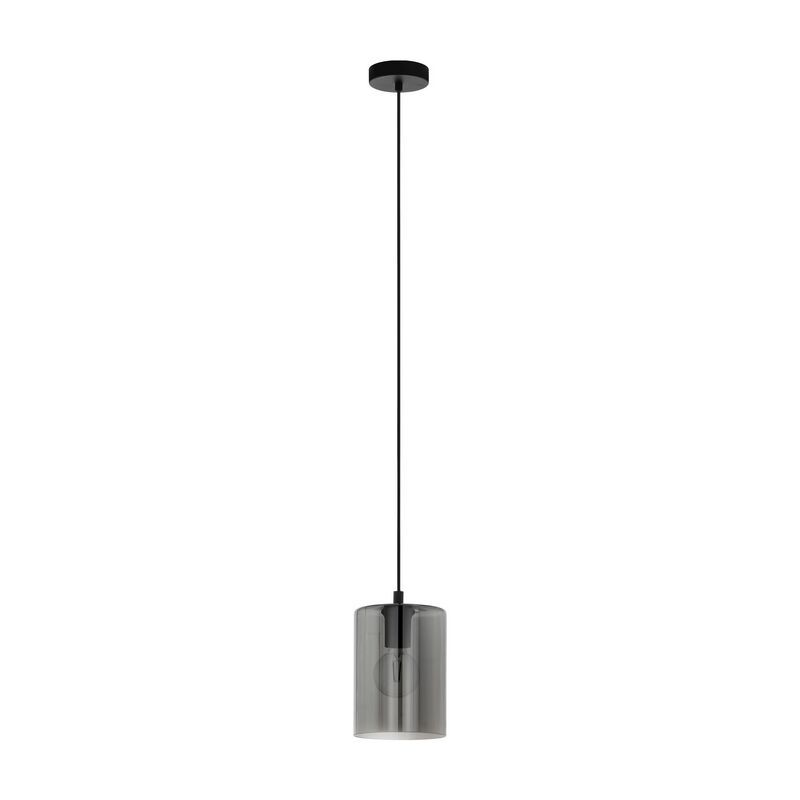 Szklana design lampa wisząca szara, Lucian
