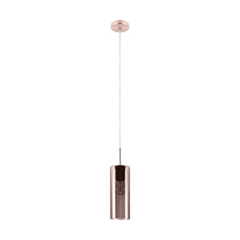 Szklana design lampa wisząca miedziana, Tino Szklana design lampa wisząca miedziana, Tino