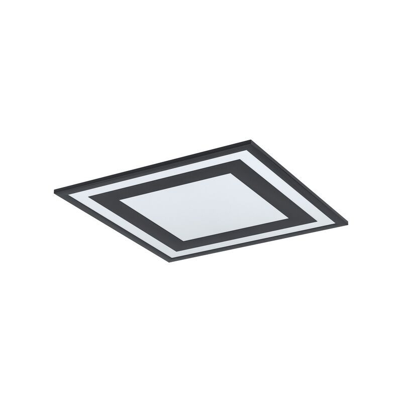 Aluminiowy nowoczesny plafon sufitowy czarny, Tirzah, 24W, 4000K LED