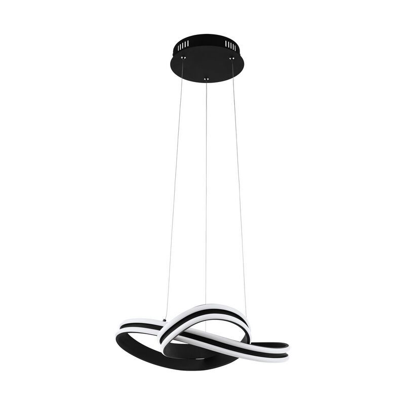 Plastikowa nowoczesna lampa wisząca czarna, Marigje, 18W, 3000K LED