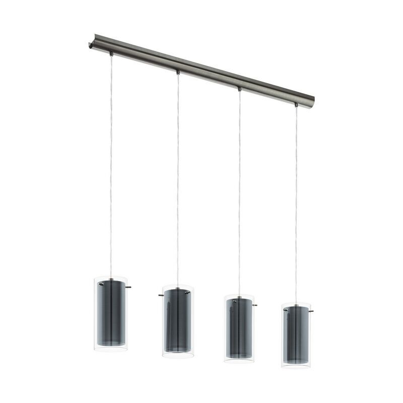 Szklana nowoczesna lampa wisząca niklowa, Barceno Szklana nowoczesna lampa wisząca niklowa, Barceno