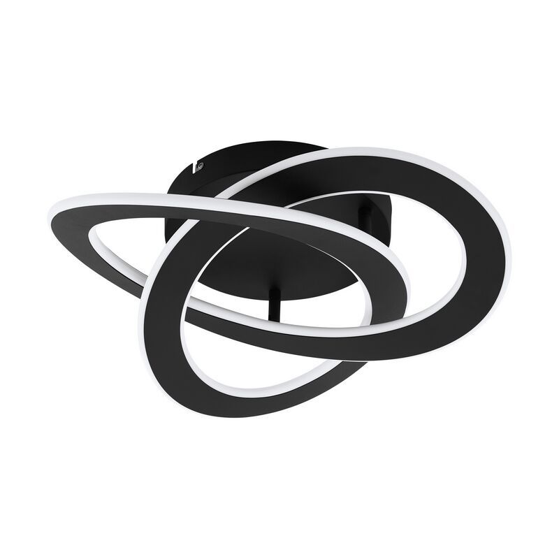 Aluminiowy nowoczesny plafon sufitowy czarny, Sikko, 35W, 4000K LED