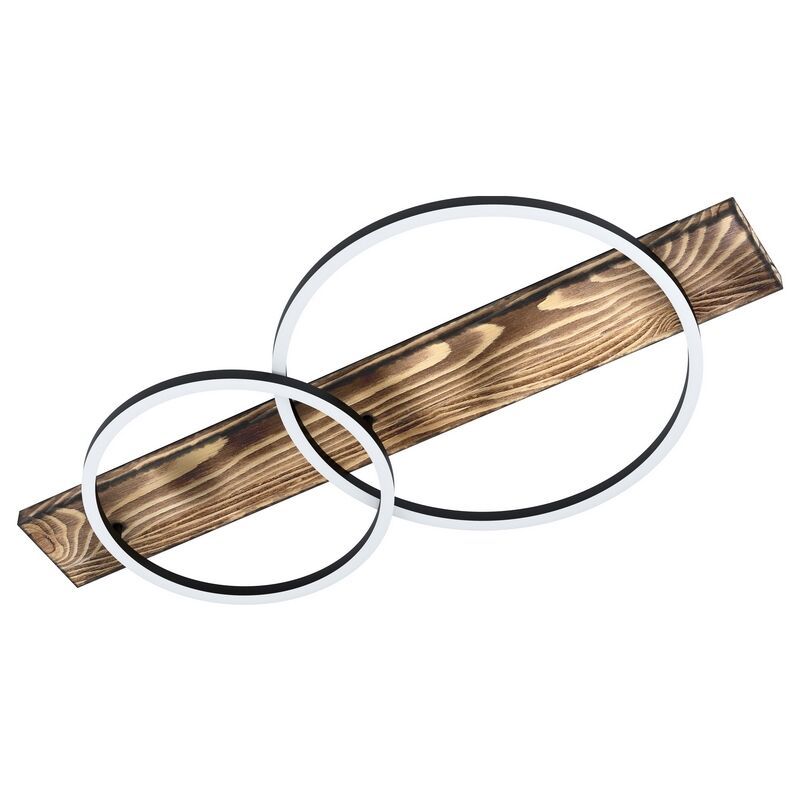 Drewniany plafon sufitowy brązowy, Annebel, 12W, 3000K LED