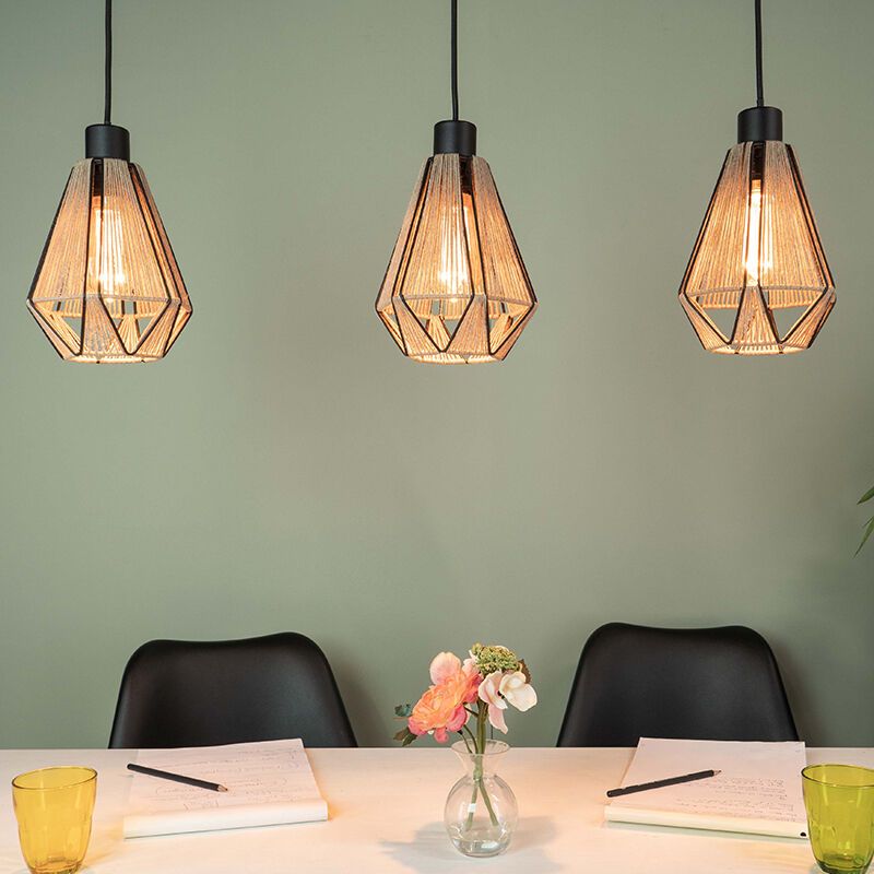 Stalowa rustykalna lampa wisząca brązowa, Yessica