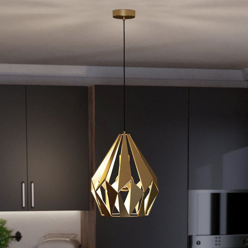 Aluminiowa industrialna lampa wisząca złota, Acri Aluminiowa industrialna lampa wisząca złota, Acri