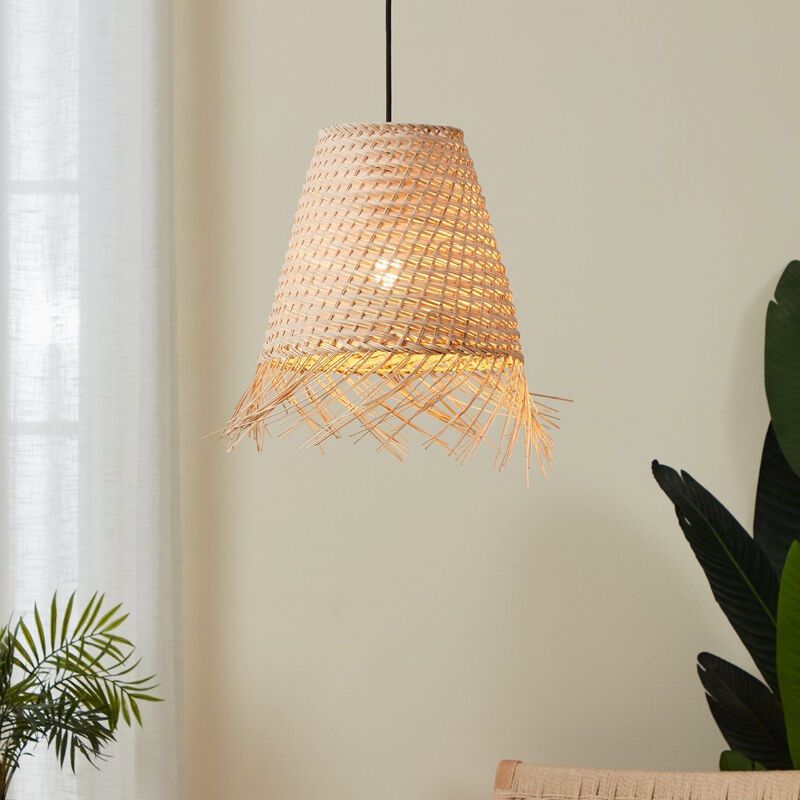 Rattanowa lampa wisząca brązowa, Wilco Rattanowa lampa wisząca brązowa, Wilco