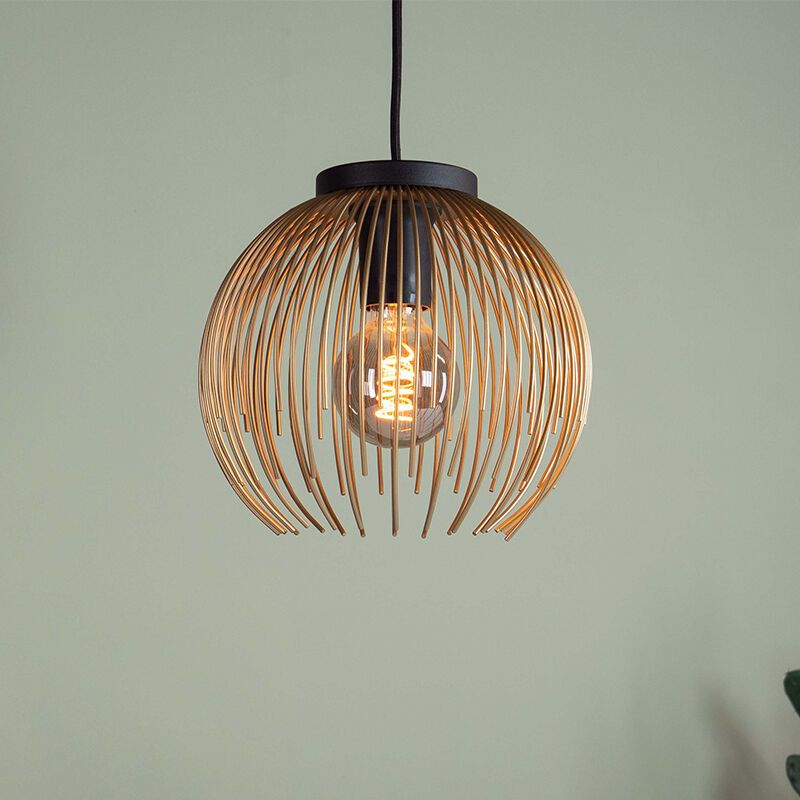 Aluminiowa industrialna lampa wisząca złota, Keimpe Aluminiowa industrialna lampa wisząca złota, Keimpe