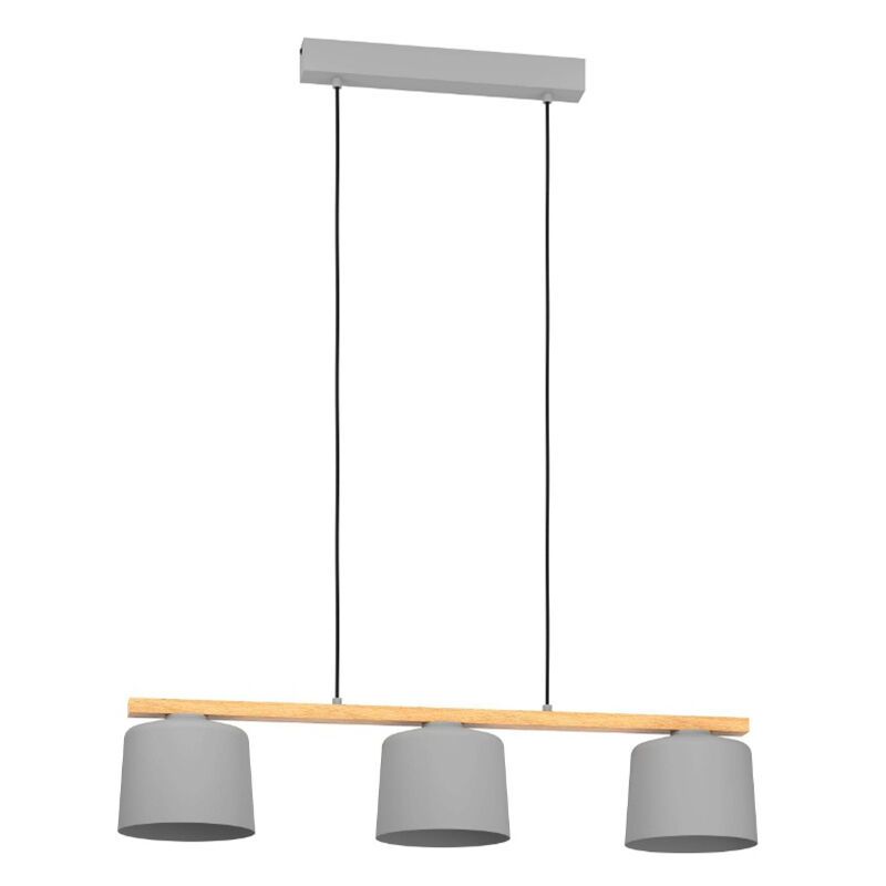 Drewniana lampa wisząca szara, Jeannot Drewniana lampa wisząca szara, Jeannot