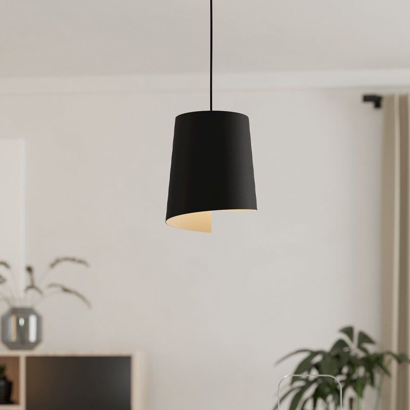 Aluminiowa rustykalna lampa wisząca czarna, Vincenzo Aluminiowa rustykalna lampa wisząca czarna, Vincenzo