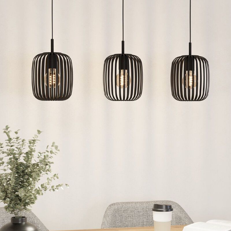 Aluminiowa industrialna lampa wisząca czarna, Pietro