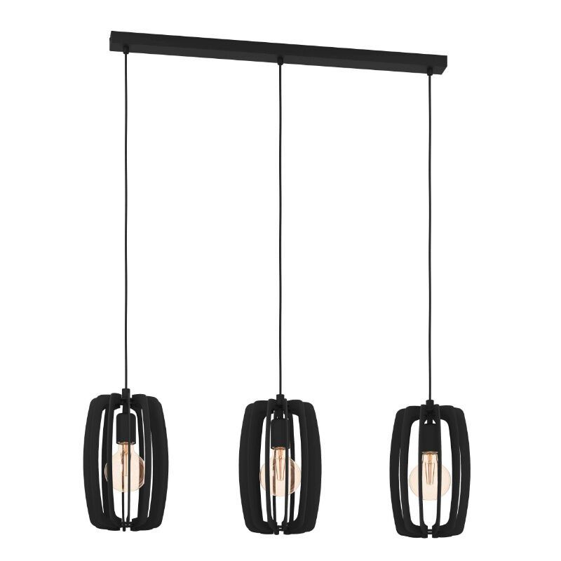 Drewniana lampa wisząca czarna, Wilko Drewniana lampa wisząca czarna, Wilko
