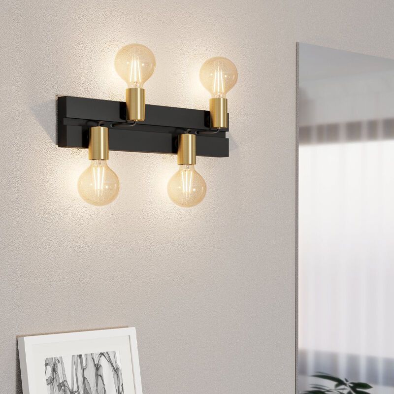 Aluminiowy kinkiet czarny, Jelka