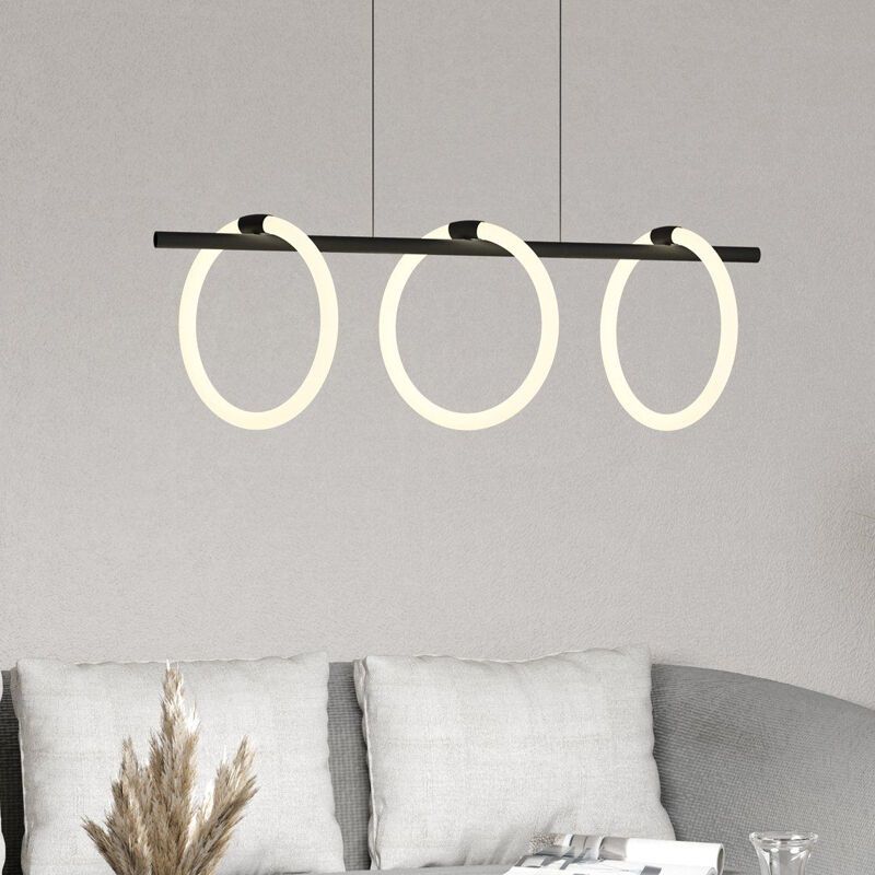 Aluminiowa nowoczesna lampa wisząca czarna, Thibaut, 9W, 3000K LED Aluminiowa nowoczesna lampa wisząca czarna, Thibaut, 9W, 3000K LED