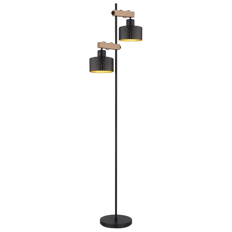 Metalowa nowoczesna lampa stojąca czarna, Riemmer, z przełącznik Metalowa nowoczesna lampa stojąca czarna, Riemmer, z przełącznik