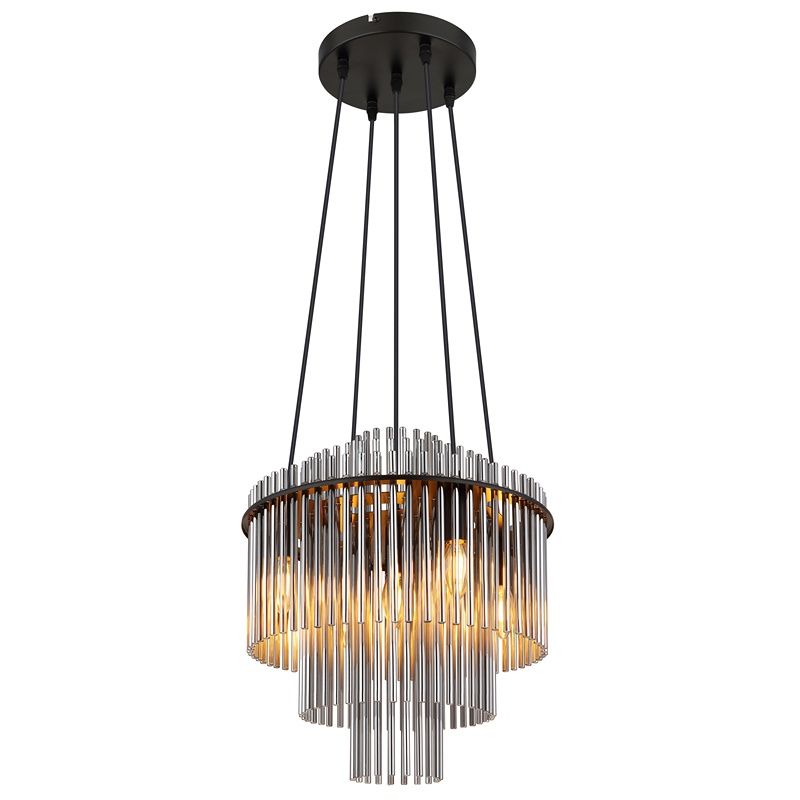 Szklana design lampa wisząca czarna, Genelva Szklana design lampa wisząca czarna, Genelva