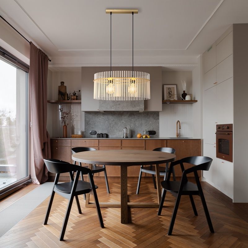 Szklana design lampa wisząca biała, Genelva