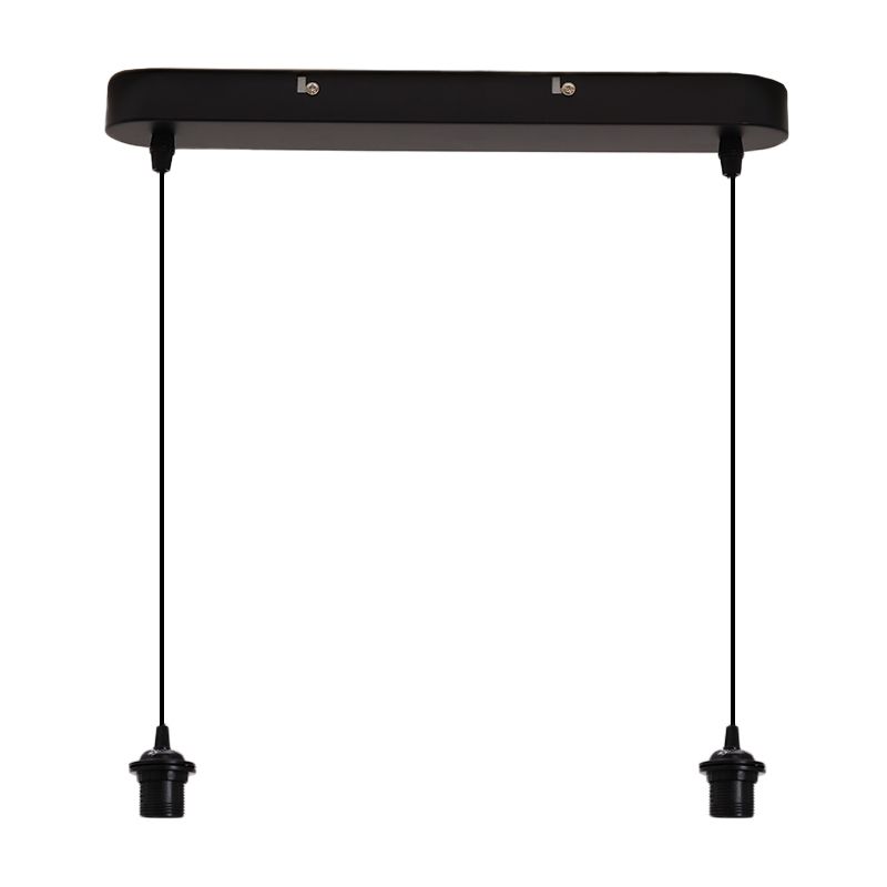 Aluminiowa lampa wisząca bez abażur czarna, Rika