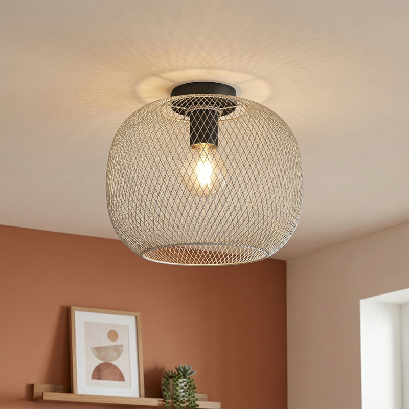 Industrialna lampa sufitowa szara, Emado Industrialna lampa sufitowa szara, Emado