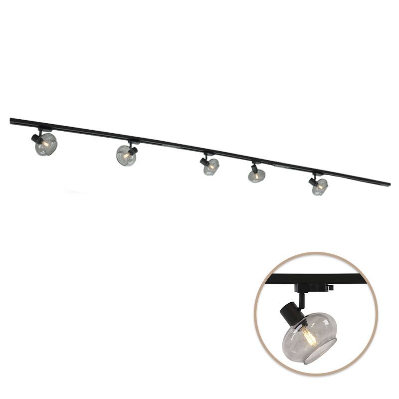 3M system oświetlenia szynowego 1 fazowa czarny + 5 reflektorów na szynę Skip 3M system oświetlenia szynowego 1 fazowa czarny + 5 reflektorów na szynę Skip