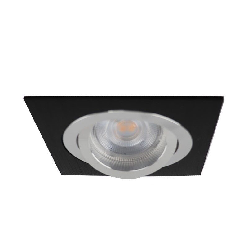 Aluminiowa oprawa sufitowa wpuszczana czarna, Heido
