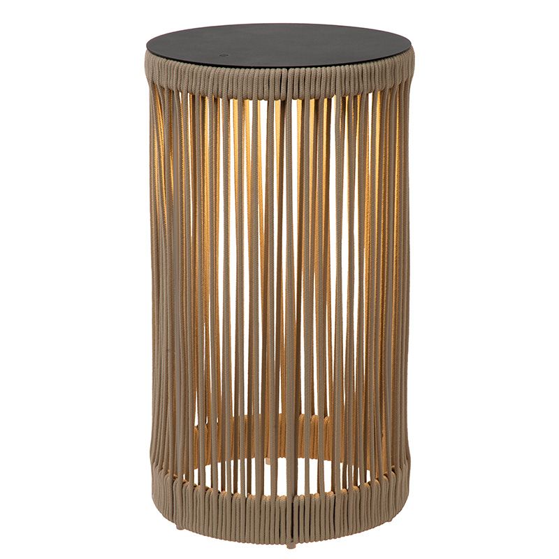 Ciemnoszara lampa stojąca akumulatorowa nowoczesna, Pingi, 3W, 3000K LED, IP44, ściemniana w 3 krokach Ciemnoszara lampa stojąca akumulatorowa nowoczesna, Pingi, 3W, 3000K LED, IP44, ściemniana w 3 krokach