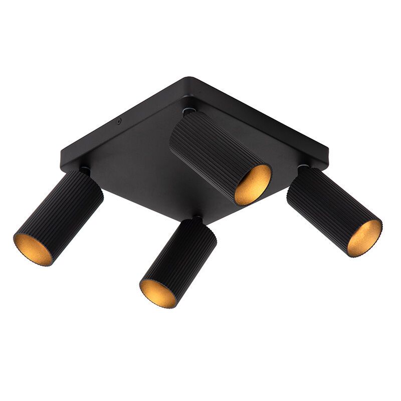 Czarny spot sufitowy nowoczesny, Clubs Czarny spot sufitowy nowoczesny, Clubs