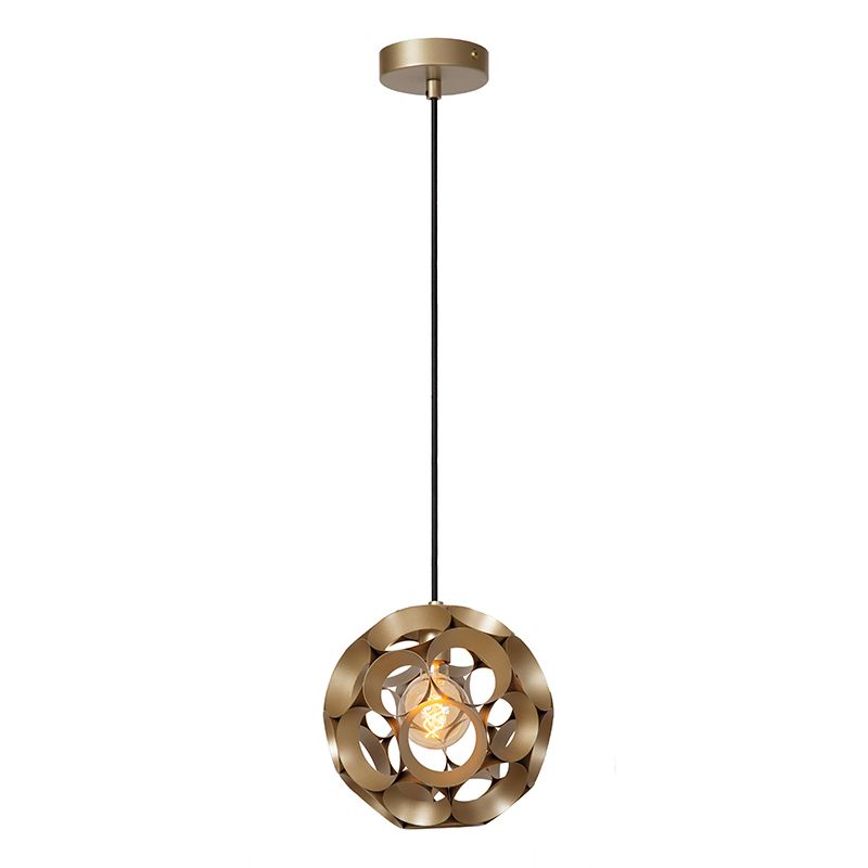 Złota lampa wisząca nowoczesna, Hannelore