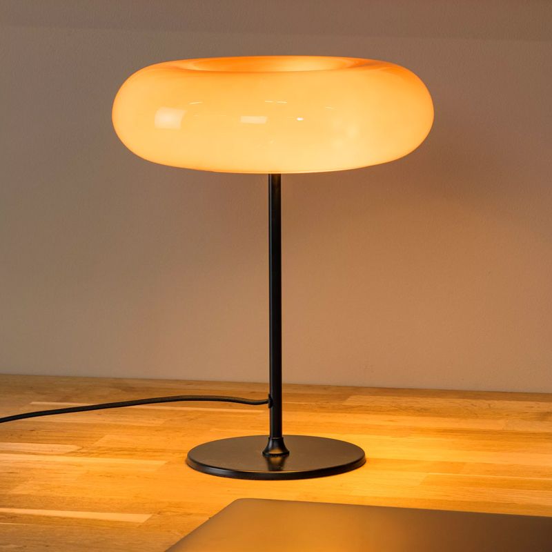Pomarańczowa lampa stołowa retro, Sentino, z przełącznik Pomarańczowa lampa stołowa retro, Sentino, z przełącznik