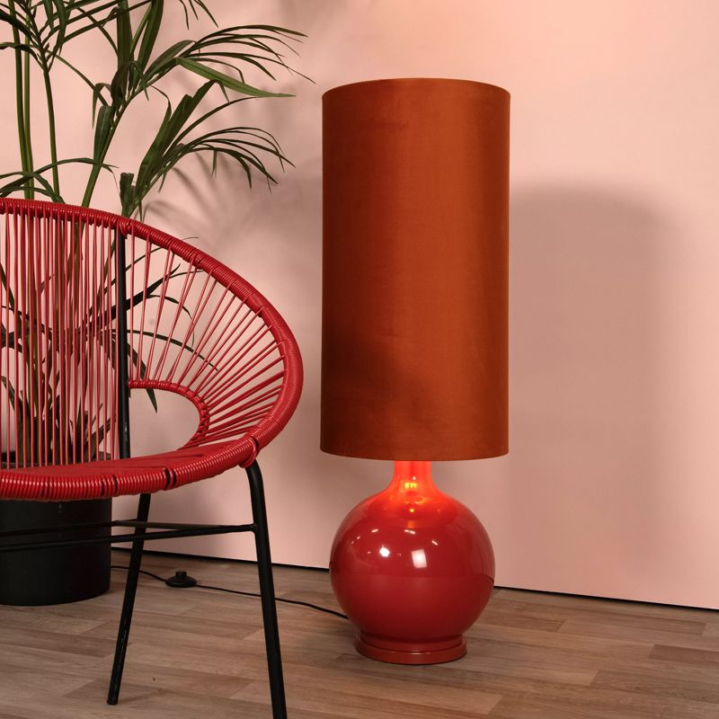Pomarańczowa lampa stojąca retro, Esterad, z przełącznik Pomarańczowa lampa stojąca retro, Esterad, z przełącznik