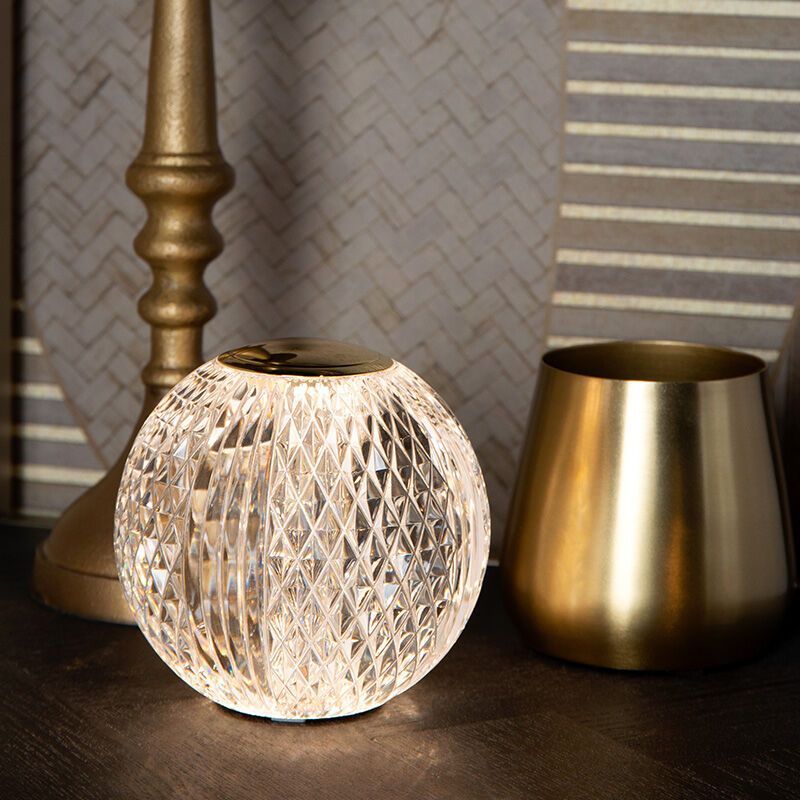 Przezroczysta lampa stołowa nowoczesna, Cintra, 1,5W, 3000K LED, ściemniana w 3 krokach