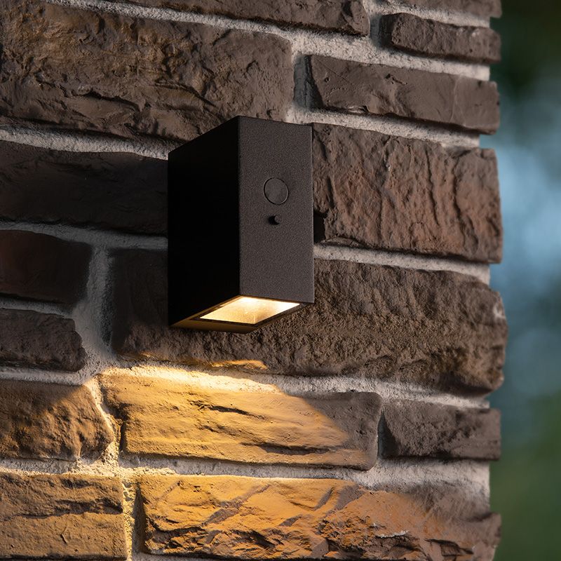 Czarny kinkiet solarny zewnętrzny nowoczesny, Bolton, 1W, 2850K LED, IP54 Czarny kinkiet solarny zewnętrzny nowoczesny, Bolton, 1W, 2850K LED, IP54