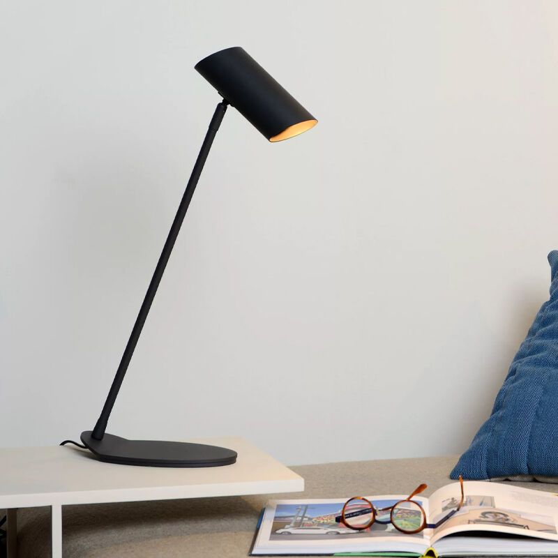 Antracytowa lampa biurkowa nowoczesna, Hester, z przełącznik Antracytowa lampa biurkowa nowoczesna, Hester, z przełącznik