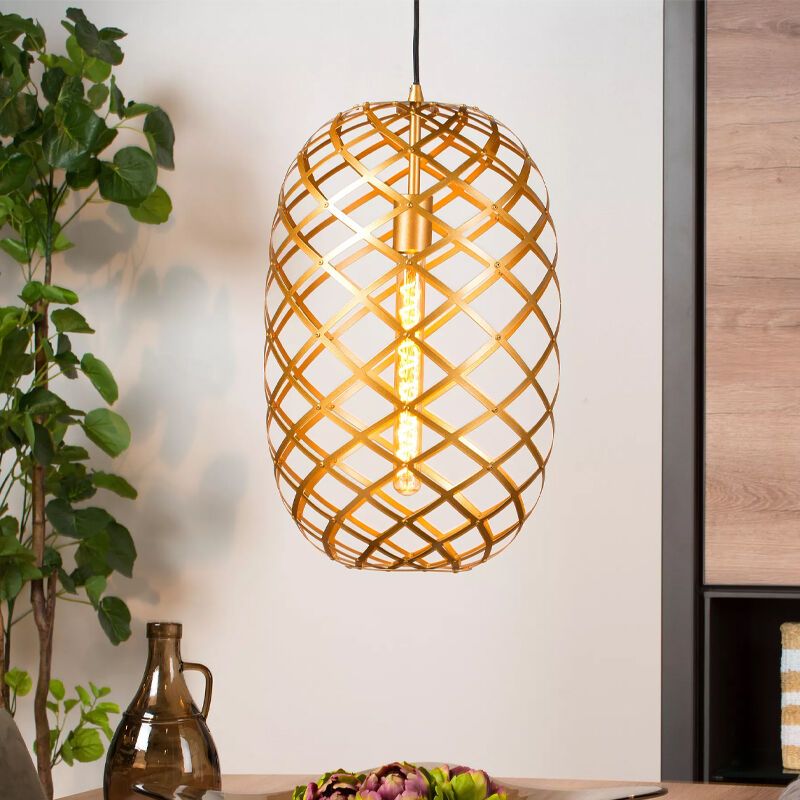 Złota lampa wisząca nowoczesna, Wolfram Złota lampa wisząca nowoczesna, Wolfram
