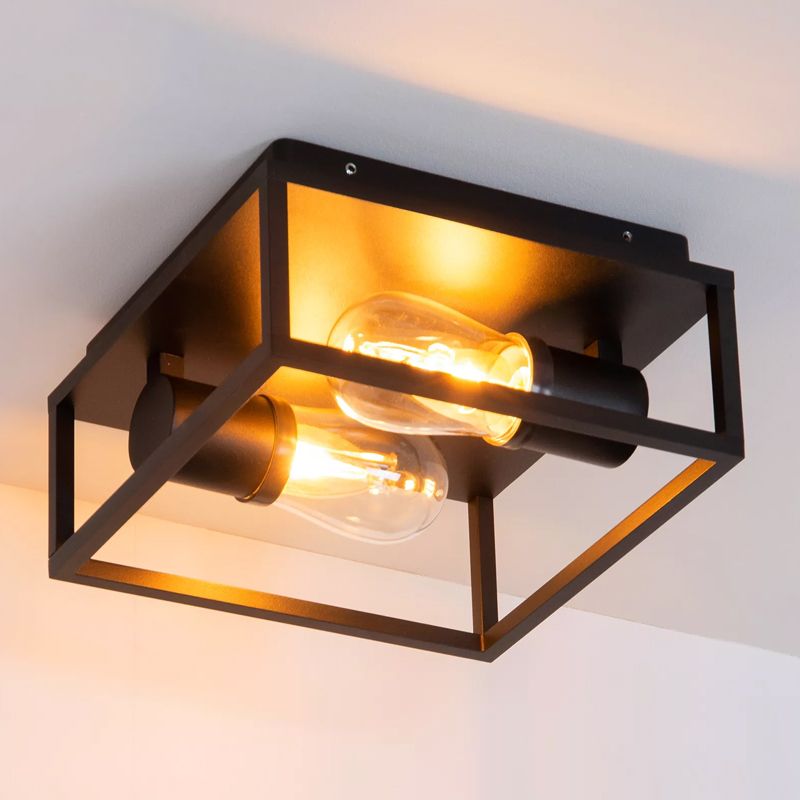 Czarny plafon sufitowy nowoczesny, Carlyn, IP54