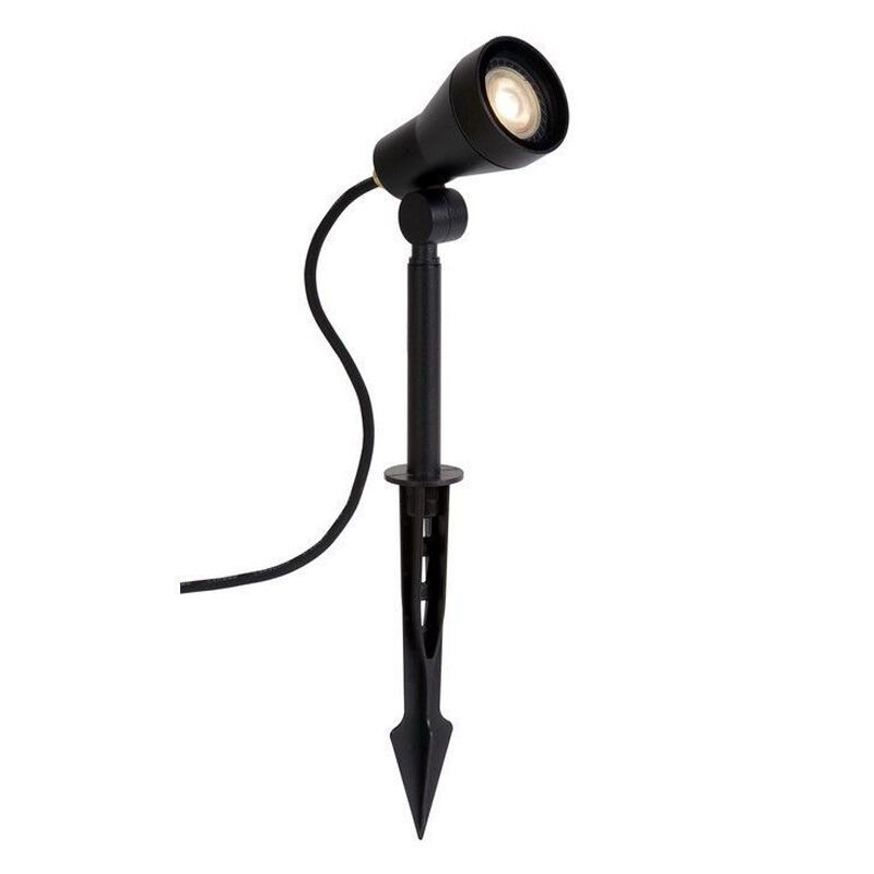 Czarna lampa dogruntowa nowoczesna, April, IP54
